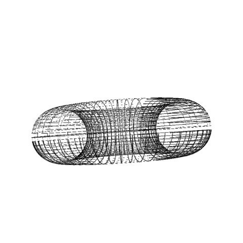 Torus 3d lineas rotado