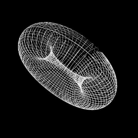 Torus 3d lineas rotado