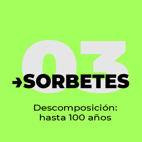Carta de sorbetes de plástico