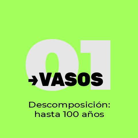 Carta de vasos de plástico