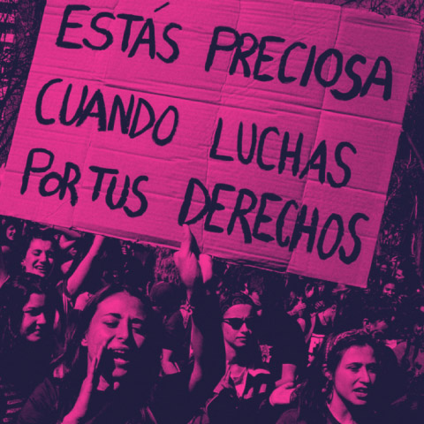 Cartel de una marcha feminista con la frase: